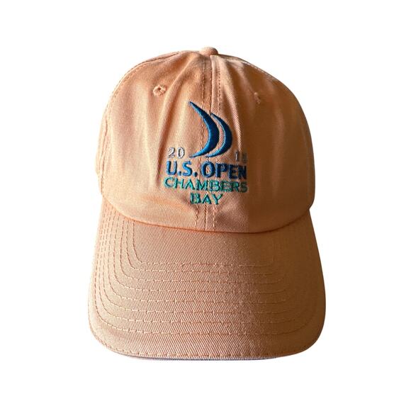 2015 U.S. Open Chambers Bay USGA Member Salmon Strapback Golf Dad Hat - Picture 1 of 5